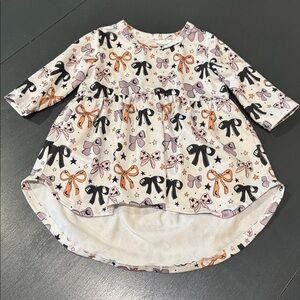 Little Foxies Peplum Halloween Bows Top 2T